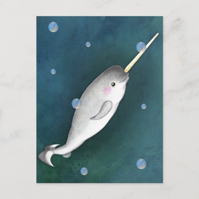 Narwhal Postkarte (Vorderseite)