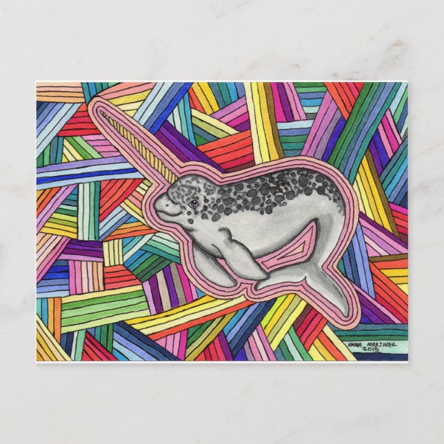 Narwhal Postkarte (Vorderseite)