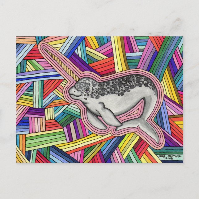 Narwhal Postkarte (Vorderseite)