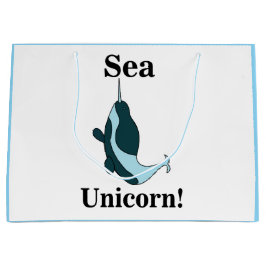 Narwhal Sea Unicorn Funny Große Geschenktüte