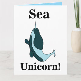 Narwhal Sea Unicorn Funny Karte