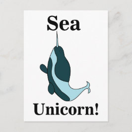 Narwhal Sea Unicorn Funny Postkarte