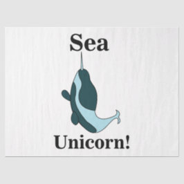 Narwhal Sea Unicorn Funny Seidenpapier
