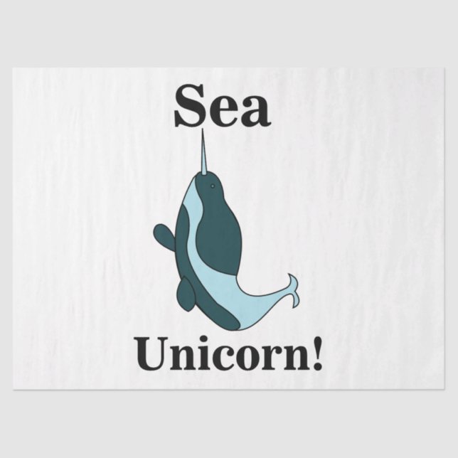 Narwhal Sea Unicorn Funny Seidenpapier (Vorderseite)