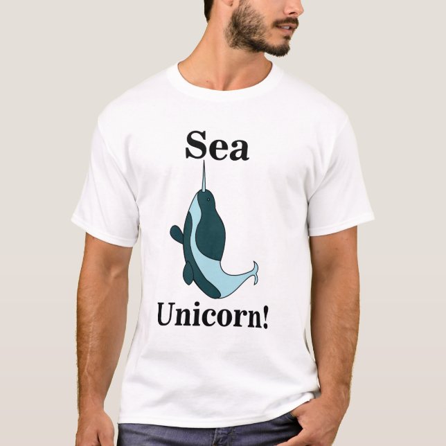 Narwhal Sea Unicorn Funny T-Shirt (Vorderseite)