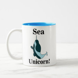 Narwhal Sea Unicorn Funny Zweifarbige Tasse