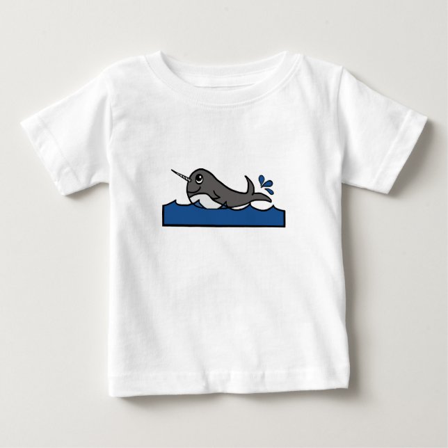Narwhal Splash Baby T-shirt (Vorderseite)