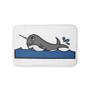 Narwhal Splash Badematte