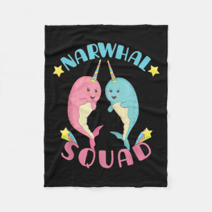 Narwhal Squad Niedlich Kawaii Narwhals Narwhale Fleecedecke