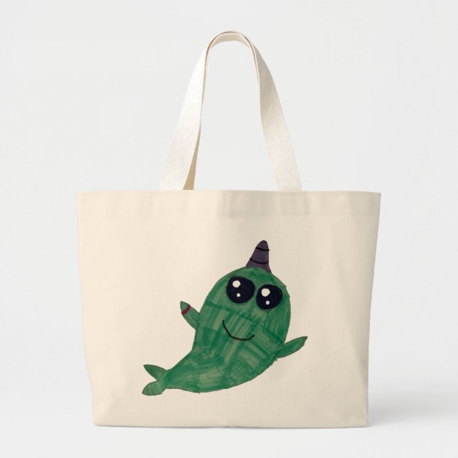 Narwhal-Tasche (Hopkins) Jumbo Stoffbeutel (Vorne)