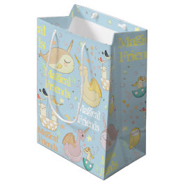 Narwhal und Drache-Freund-Baby-Blau-Gewohnheit Mittlere Geschenktüte