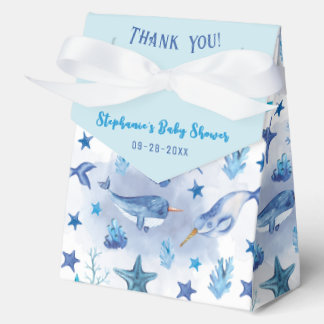 Narwhal Under Sea Baby Shower Fevor Box Geschenkschachtel