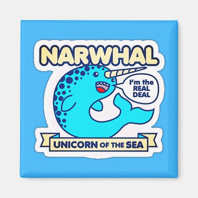 Narwhal Unicorn des Meeres Magnet (Vorne)