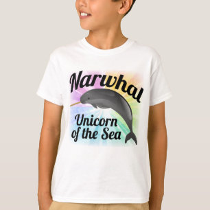 Narwhal Unicorn des Meeres, niedlicher Regenbogen T-Shirt