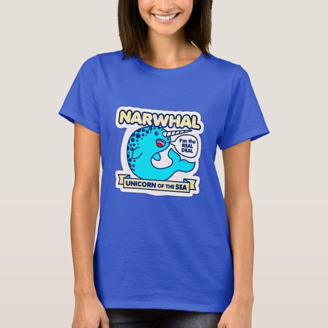 Narwhal Unicorn des Meeres T-Shirt (Vorderseite)