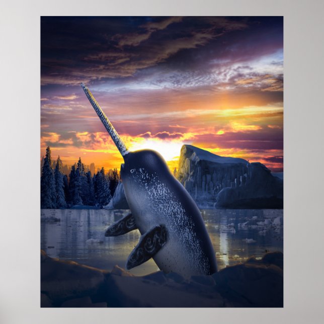Narwhal Unicorn Poster (Vorne)