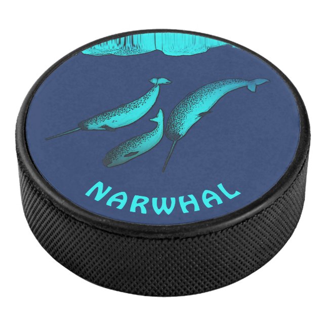 Narwhal unter dem Eis Eishockey Puck (3/4)
