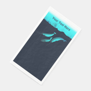 Narwhal unter dem Eis Serviette