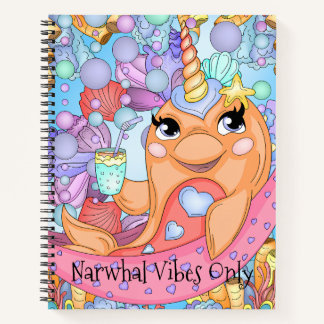 Narwhal Vibes nur Notizbuch