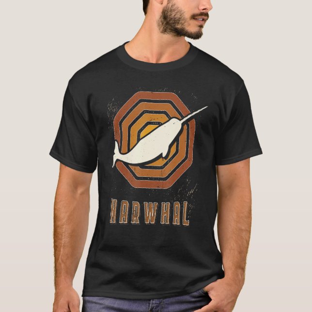 Narwhal Vintage Retro Classic Animal Love T-Shirt (Vorderseite)