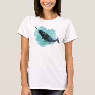Narwhal, Wasserfarbenherz T-Shirt