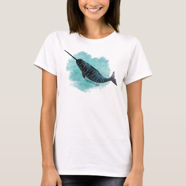 Narwhal, Wasserfarbenherz T-Shirt (Vorderseite)