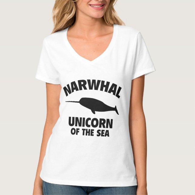 Narwhale Unicorn des Meeres T-Shirt (Vorderseite)