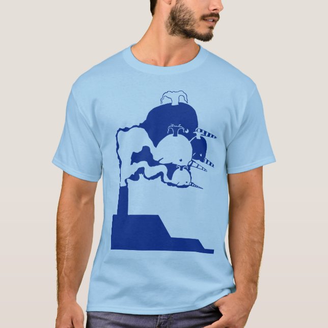 Narwhals Auftauchen T-Shirt (Vorderseite)
