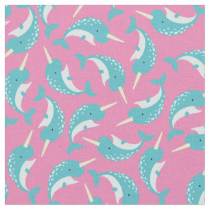 Narwhals Niedlich Kids Baby Kinderzimmer Pink Girl Stoff