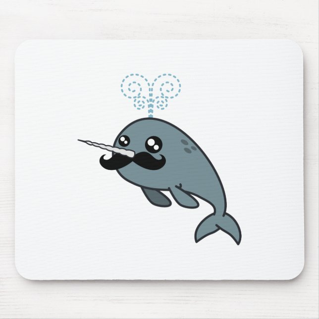 Narwhalstache Mousepad (Vorne)