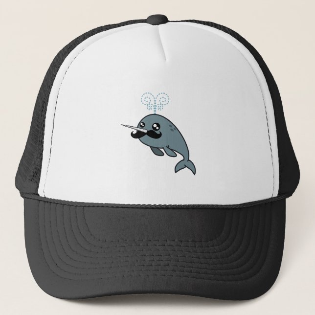 Narwhalstache Truckerkappe (Vorderseite)