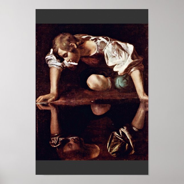 Narzis von Michelangelo Merisi Da Caravaggio Poster (Vorne)