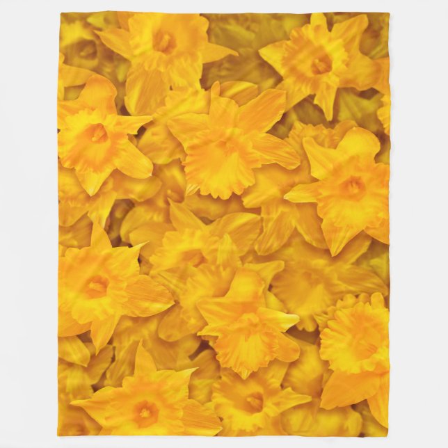 Narziss-Blume Fleecedecke (Vorderseite)