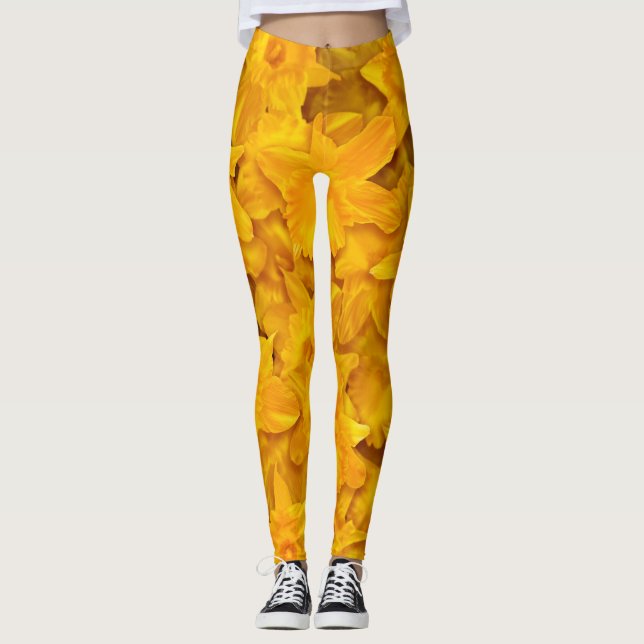 Narziss-Blume Leggings (Vorderseite)