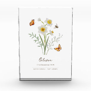 Narziss Geburtsmonatsblume Fotoblock