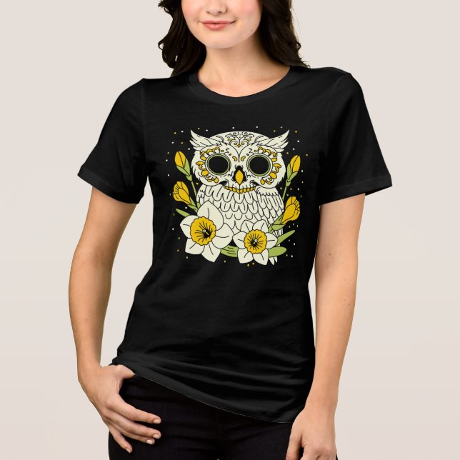 Narziss und Schädel im Dezember Tri-Blend Shirt (Vorderseite)
