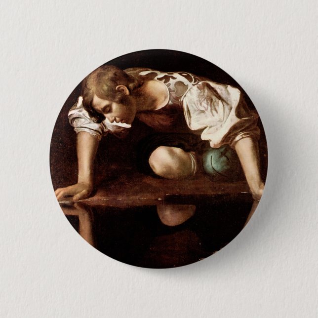 Narzisse, Caravaggio Button (Vorderseite)
