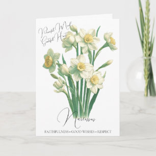 Narzisse Dezember-Geburtsblume Geburtstagskarte Karte
