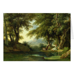 Narzisse, die seine Reflexion bewundert