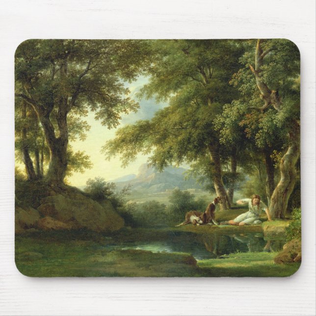 Narzisse, die seine Reflexion bewundert Mousepad (Vorne)