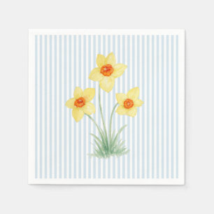 Narzisse Frühlingsblume Benutzerdefinierte Hochzei Serviette