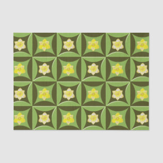 Narzisse im Loch in der Barenttür Seidenpapier