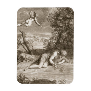 Narzisse umgewandelt in eine Blume, 1730 (engravi Magnet