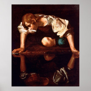 Narzisse von Caravaggio (1599) Poster