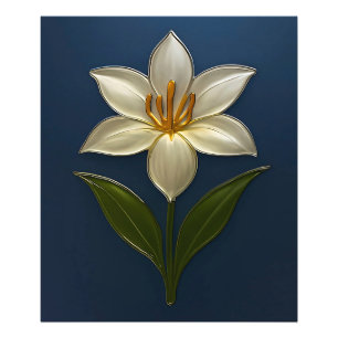 Narzissen Blume – Moderne Botanische Glanzkunst Fotodruck