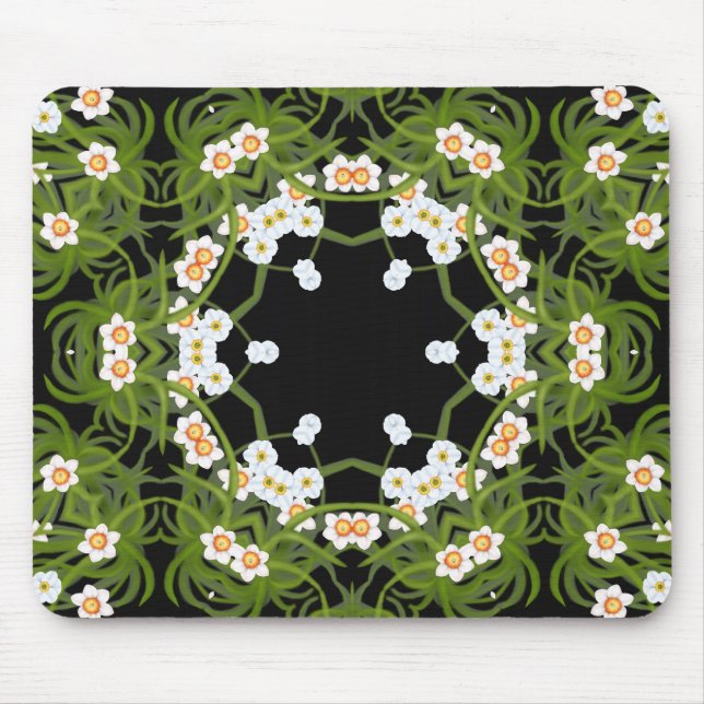 Narzissen geometrisches Mousepad (Vorne)