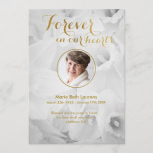 Narzissen-GoldBeileid danken Ihnen, mit Foto zu Dankeskarte