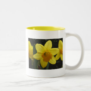 Narzissen-Kaffee-Tasse Zweifarbige Tasse