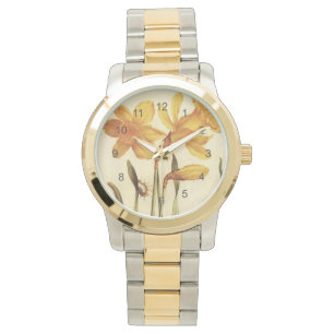 Narzissen-Uhr Armbanduhr