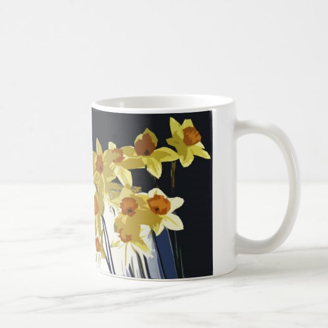Narzissen, zum Sie oben zu wecken! Kaffeetasse (Rechts)